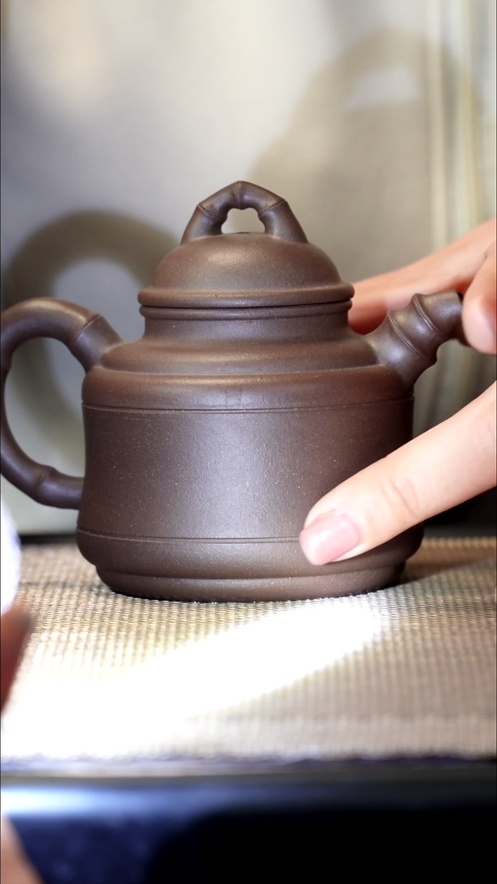 紫砂茶盏深井紫泥竹鼎160CC