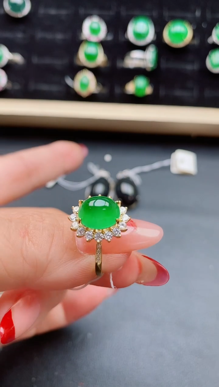 【闪购商品】翡翠戒指银S925镶嵌321321