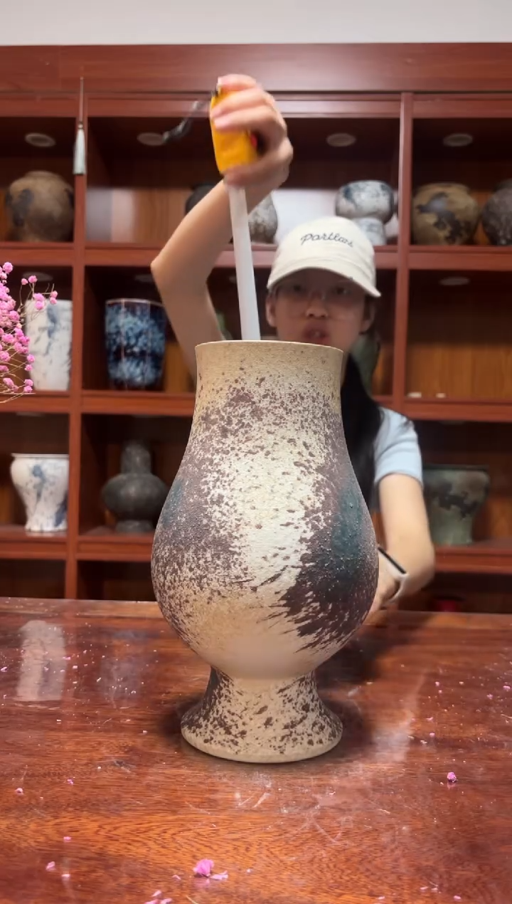 景德镇瑞峰花瓶高28口10