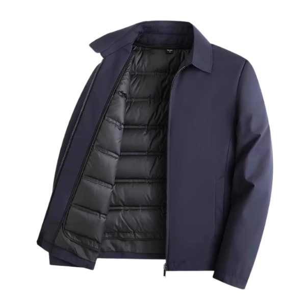 【米罗】1冬季男士双面绵羊毛大衣时尚休闲商务秋冬夹克中长款