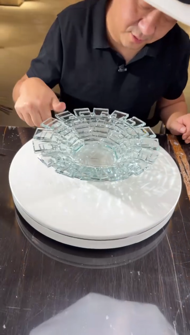 摆件CS0101003水晶琉璃艺术果盘