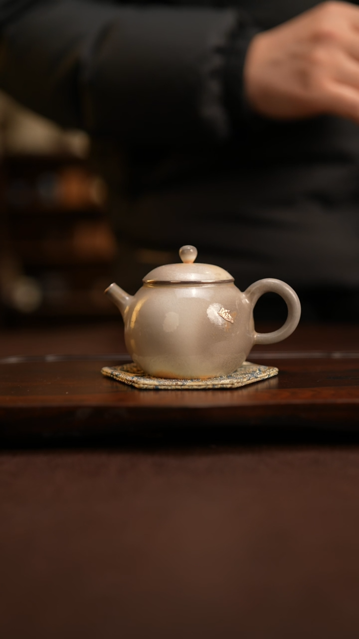 【闪购商品】杯136三包银边小白壶130毫升