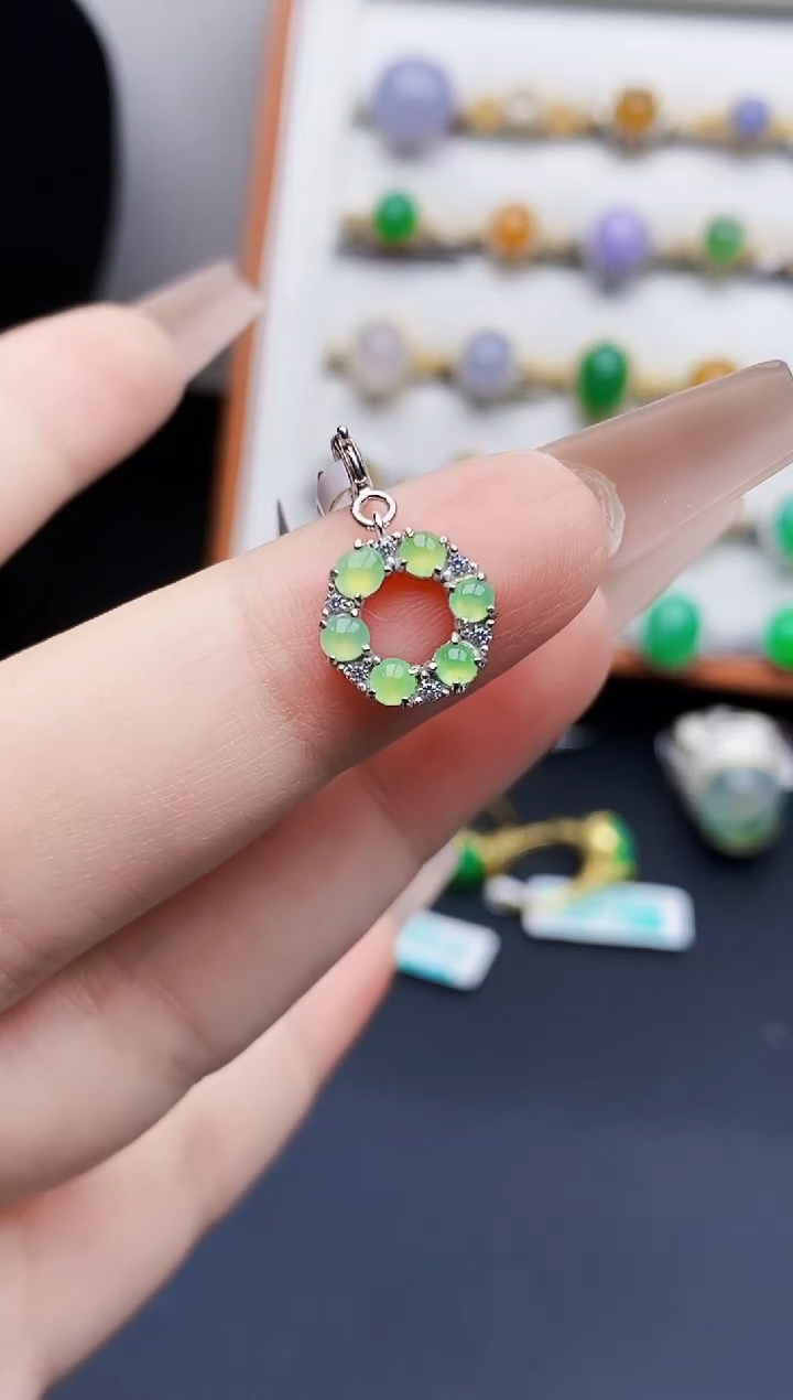 银S925镶嵌戒指翡翠3220