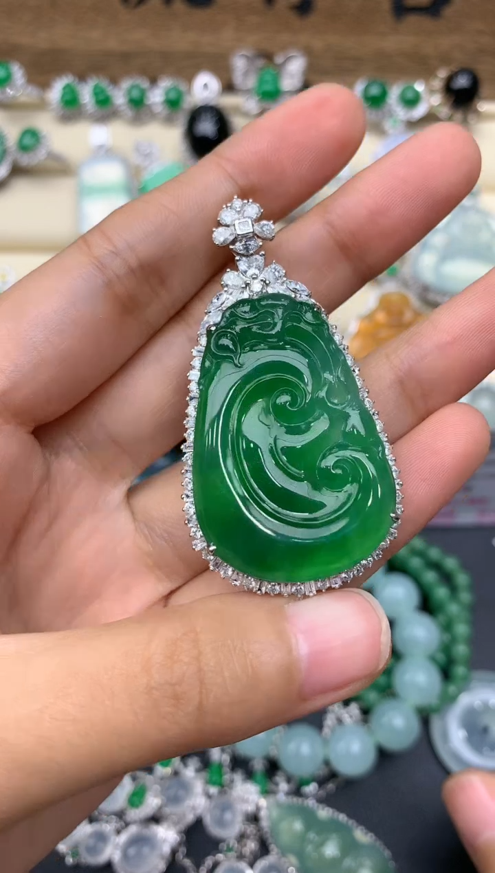 【闪购商品】翡翠颈饰18K金镶嵌398-中国好珍宝