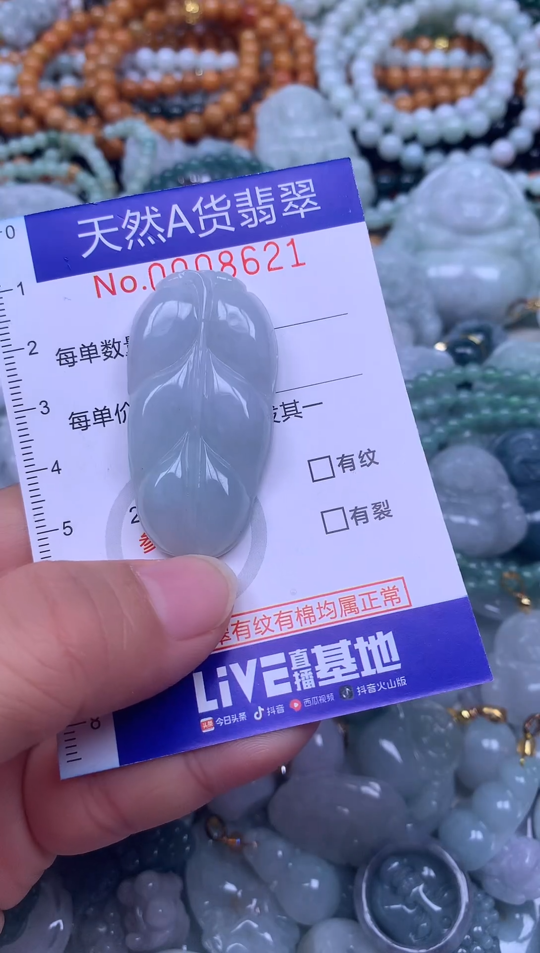 颈饰未镶嵌翡翠天然翡翠