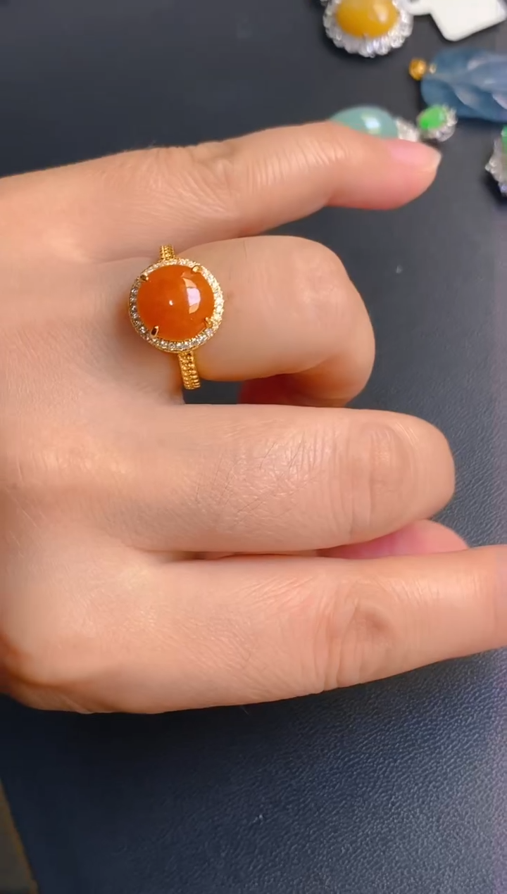 【闪购商品】翡翠耳饰银S925镶嵌天然A货翡翠1