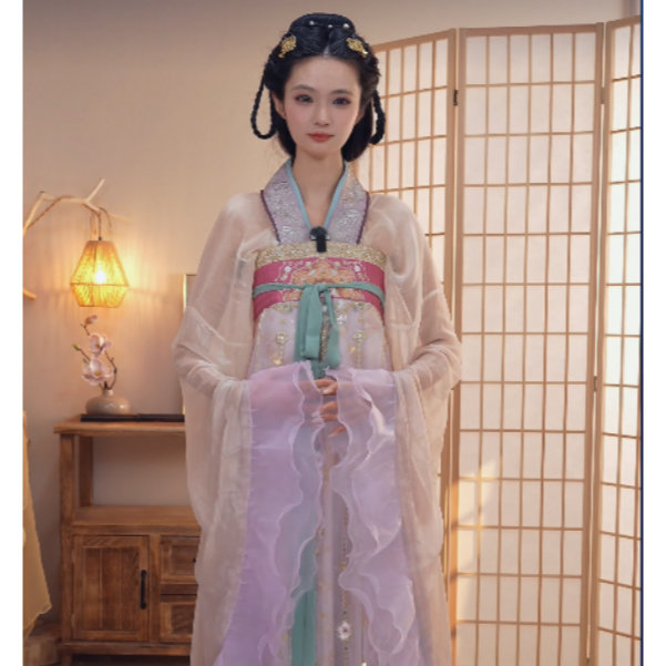 栗芝堂原创｜[小郡主 . 云罗]唐制齐胸裙汉服