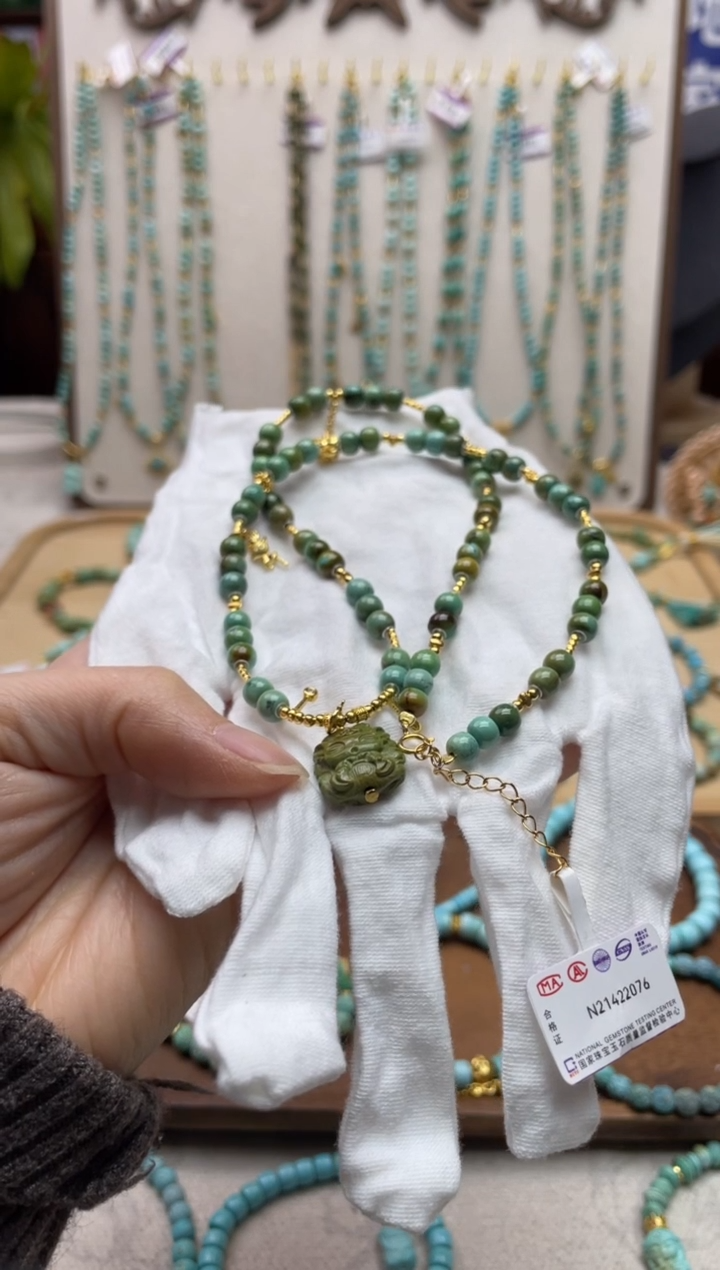 【闪购商品】绿松石项链银S925镶嵌104