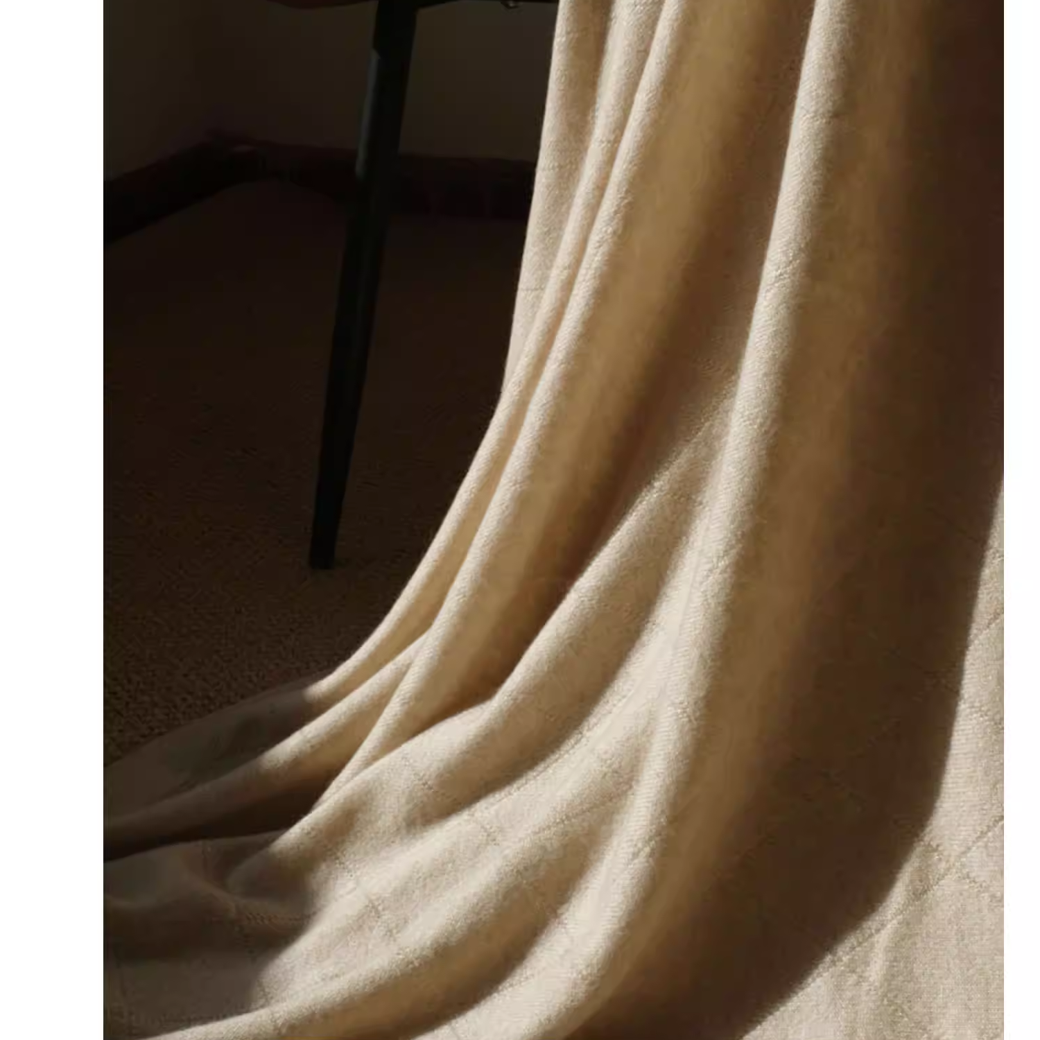 COSHILY 德国客户定制薄款针织菱格提花休闲办公室居家盖毯羊绒毯