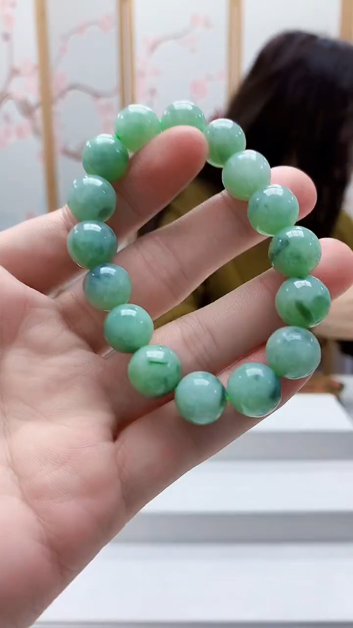 未镶嵌定制翡翠4829bb-毛货手串64