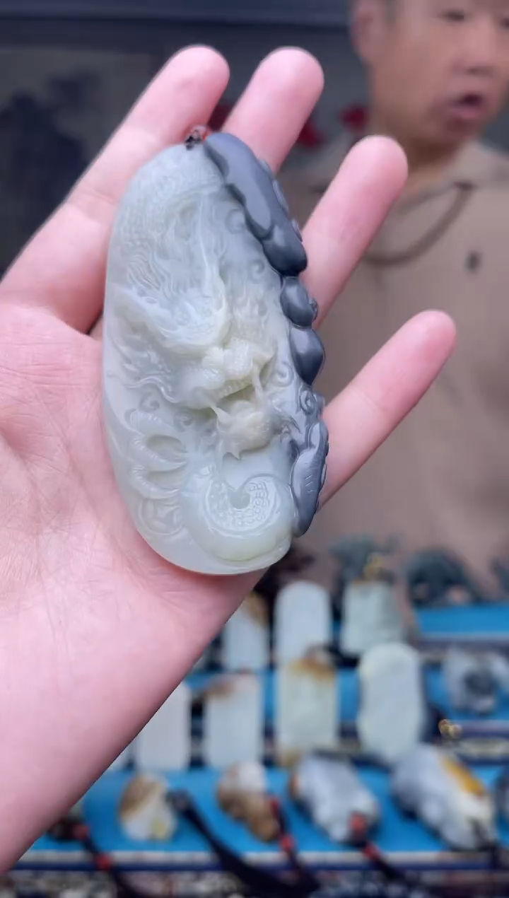 和田玉未镶嵌挂件1