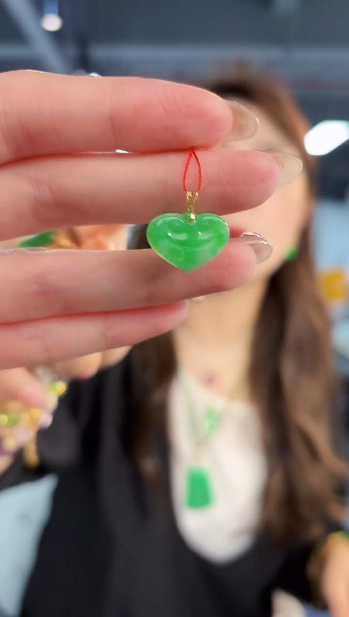 【闪购商品】翡翠颈饰18K金镶嵌缅料A货/支持复检/一件