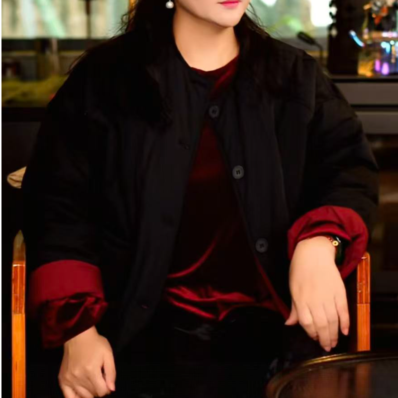 【即遇——向阳】秋冬新款中式休闲棉服双面可穿