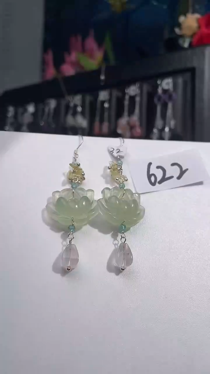 银S925镶嵌耳饰紫晶喜欢拍