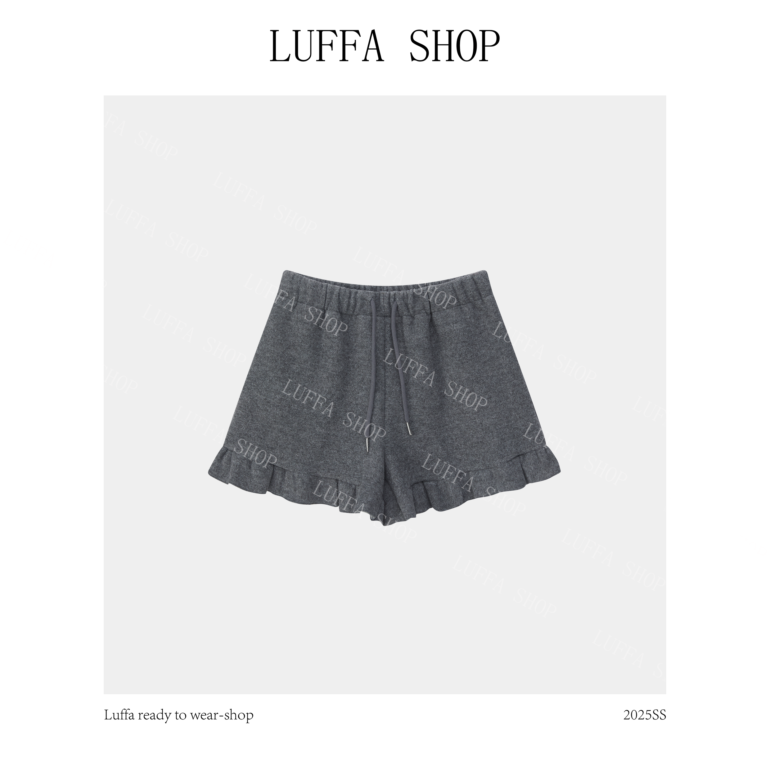 【Luffa shop】“甜季物语”时尚浅色显瘦韩版短裤KZ20251201