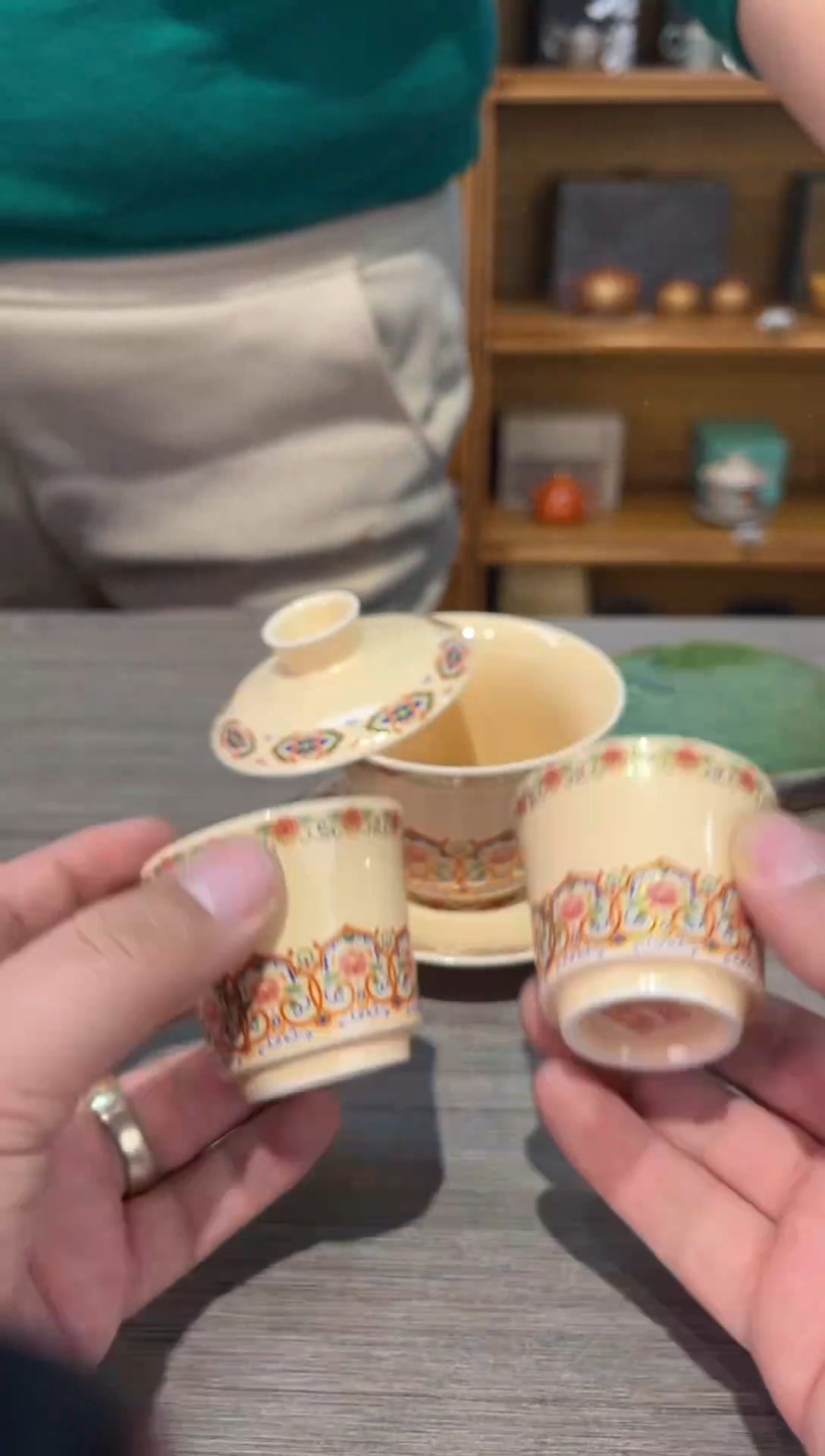 【闪购商品】钝化盖碗加二杯茶具茶具