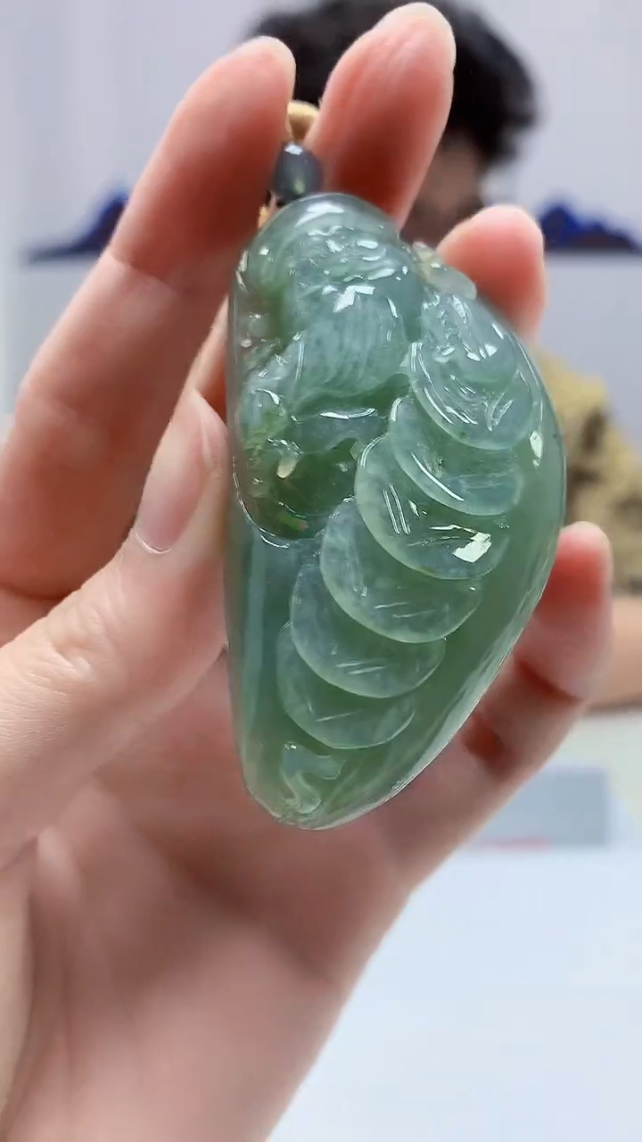 【闪购商品】定制翡翠未镶嵌4688zm-毛货挂件82财神