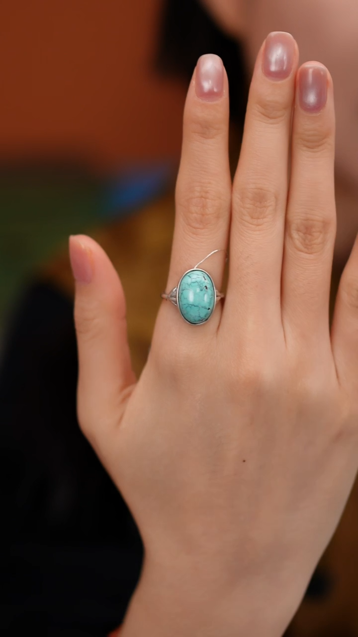 未镶嵌绿松石戒指MZL006松石戒指