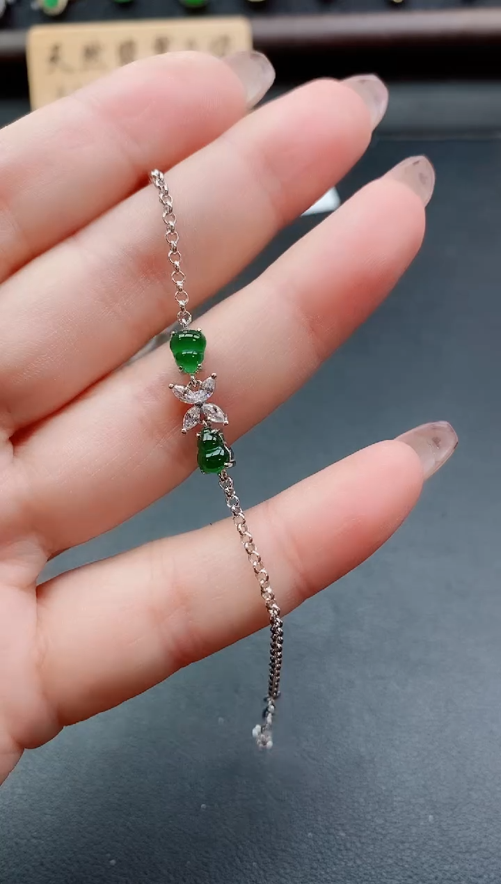 银S925镶嵌戒指翡翠1