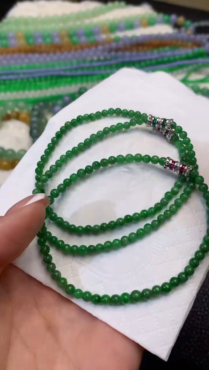 未镶嵌手串翡翠D15多样性发一件