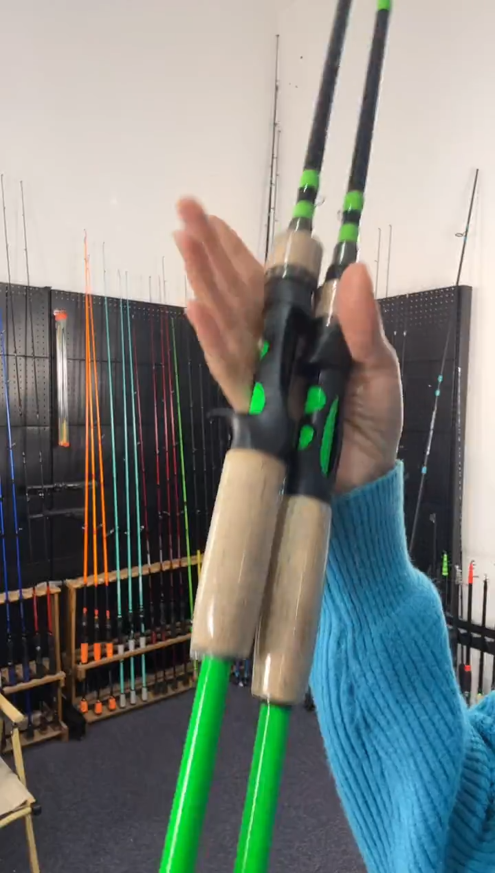 2.1m碳素绿麒麟枪柄2.1米（瑕疵尾货竿，没有售后，介意勿拍）