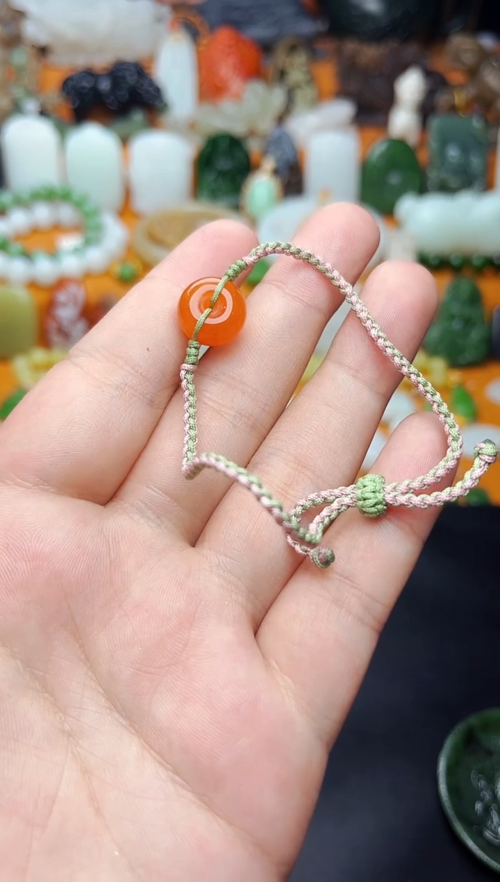 【闪购商品】南红玛瑙手绳未镶嵌平安扣01