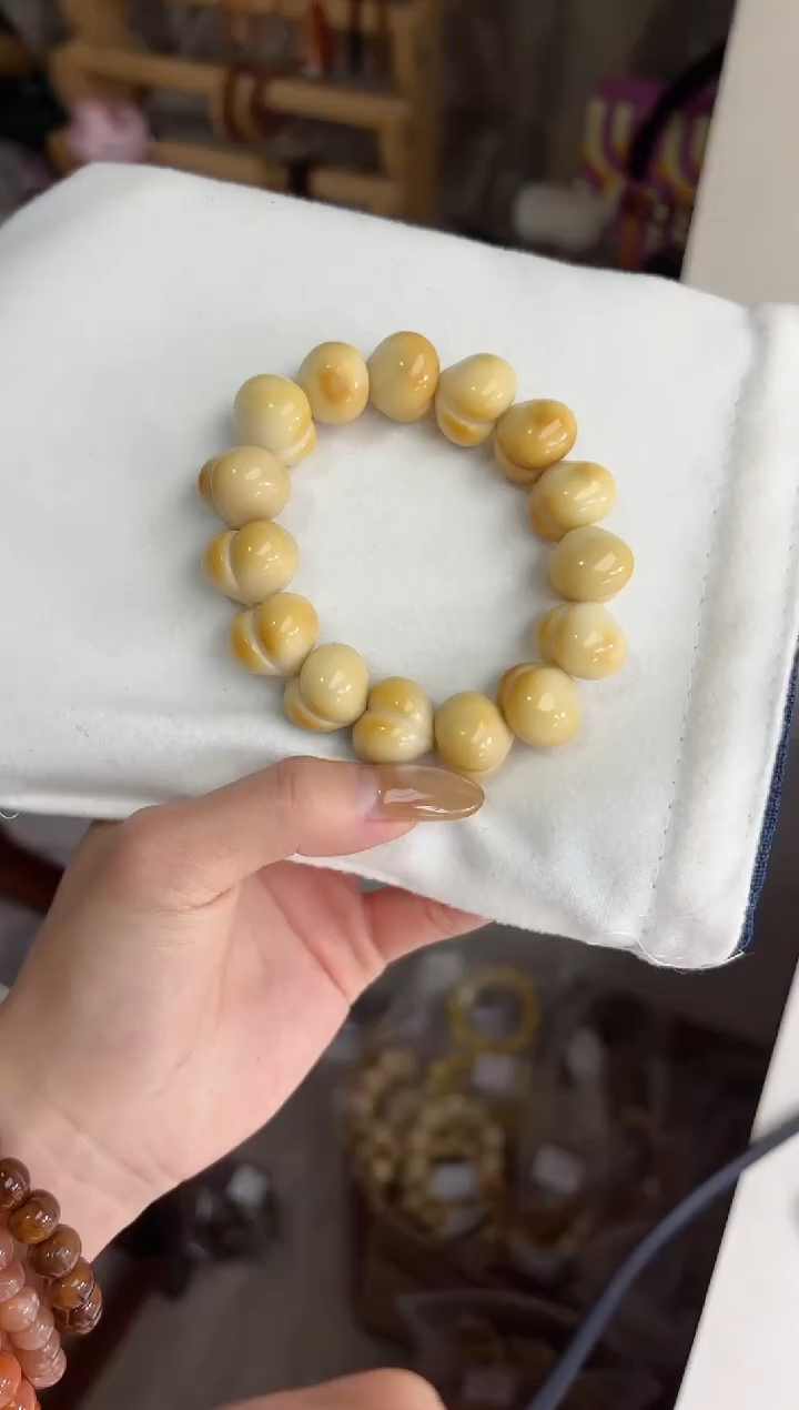 手串菩提根/象牙果象牙果溏心小屁桃16*19mm手串瑕疵不补