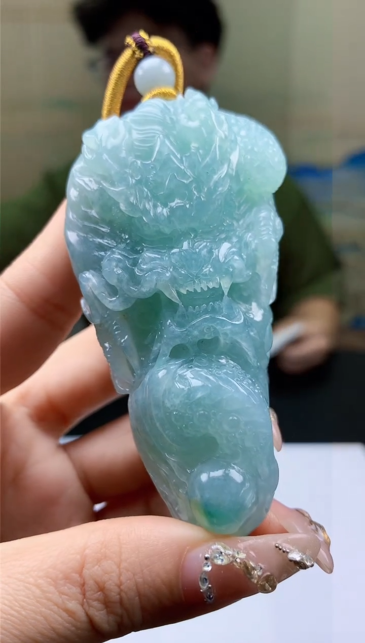 【闪购商品】定制翡翠未镶嵌4688ty-毛货挂件赠珠链66