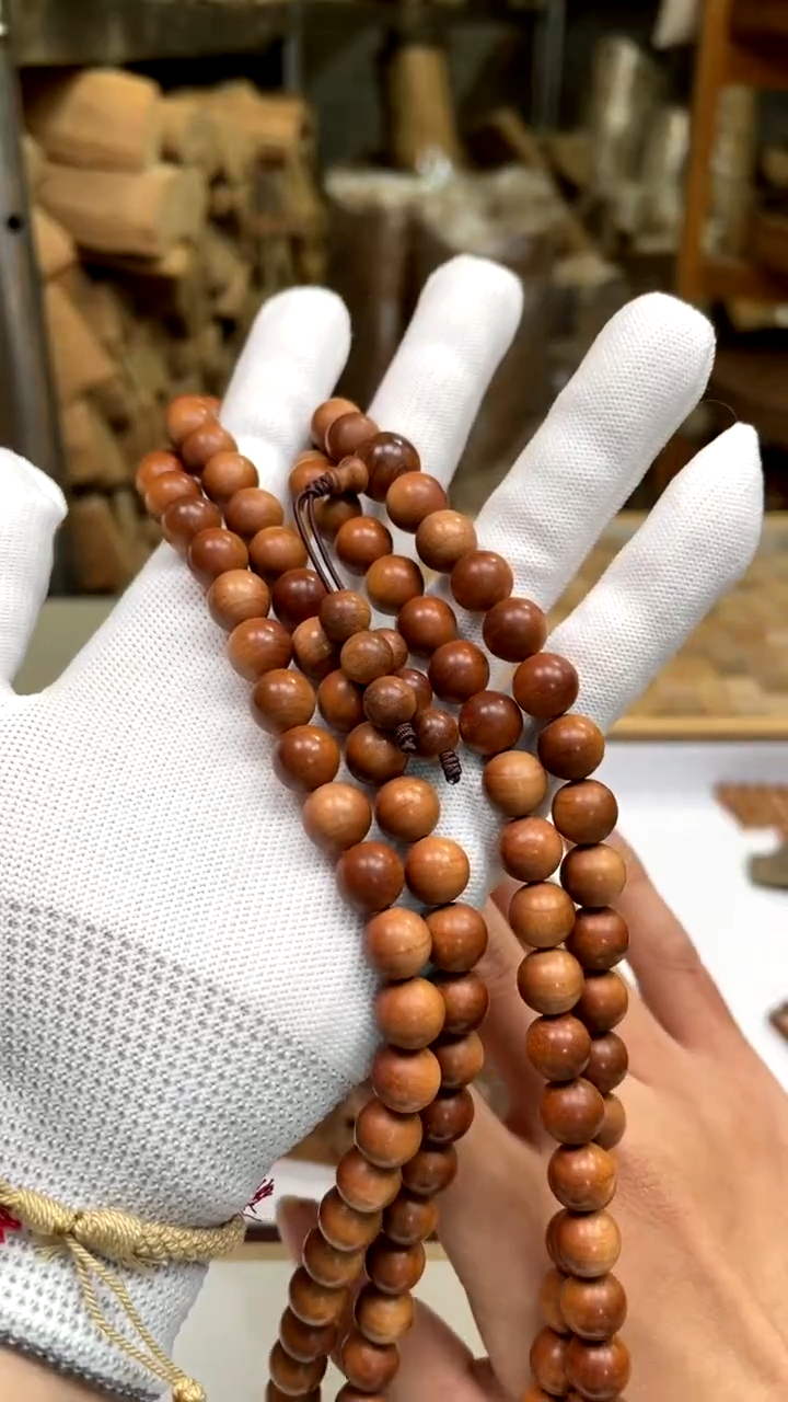 【闪购商品】檀香木其他1.0/108颗黑肉虎皮纹沉水