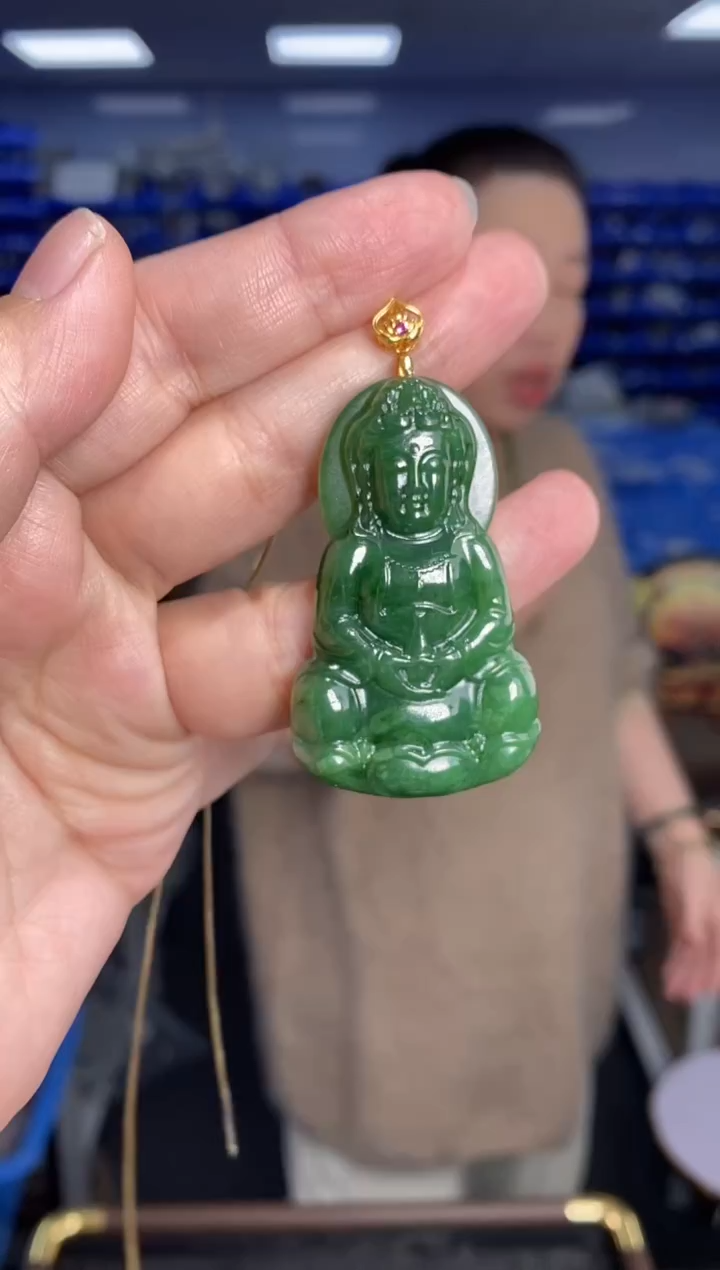 吊坠(不含链)银S925镶嵌和田玉DZ7036