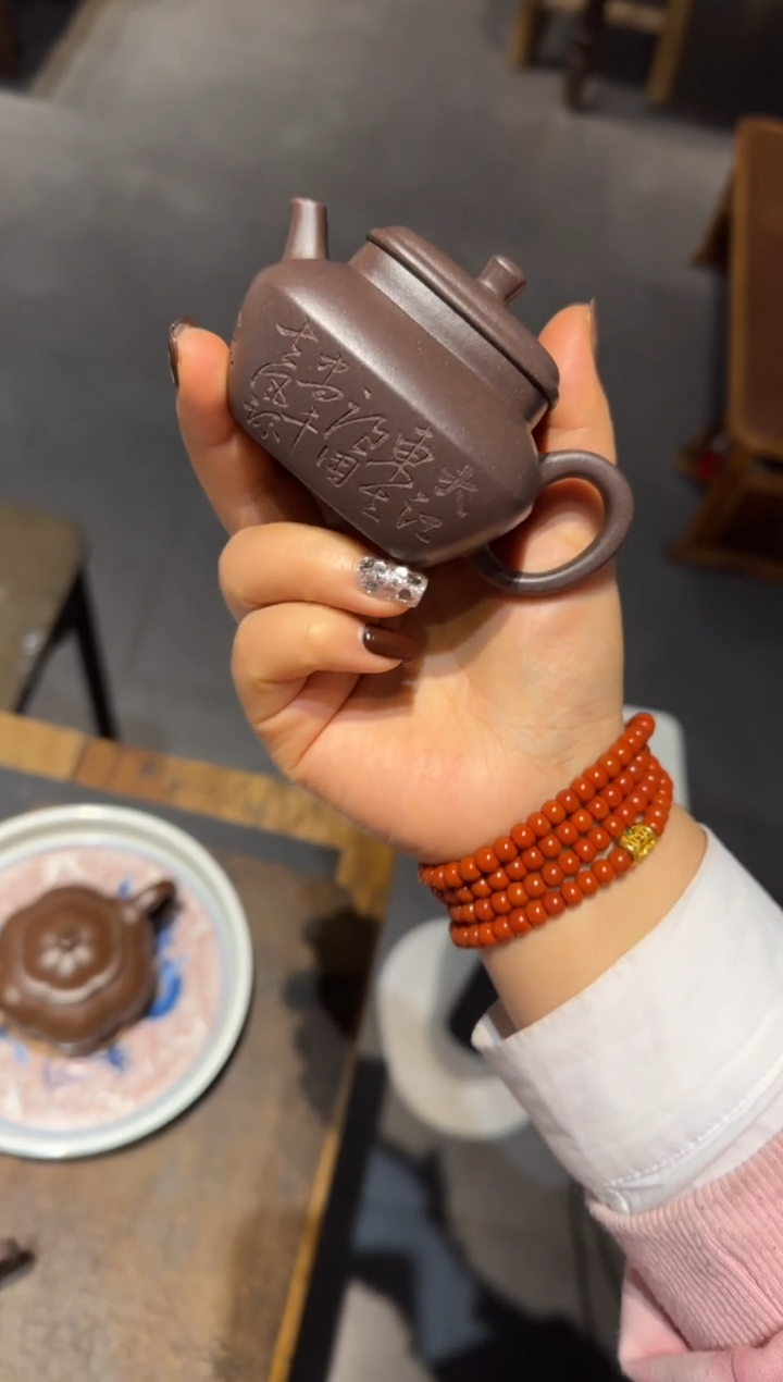 【闪购商品】紫砂茶壶天青合欢