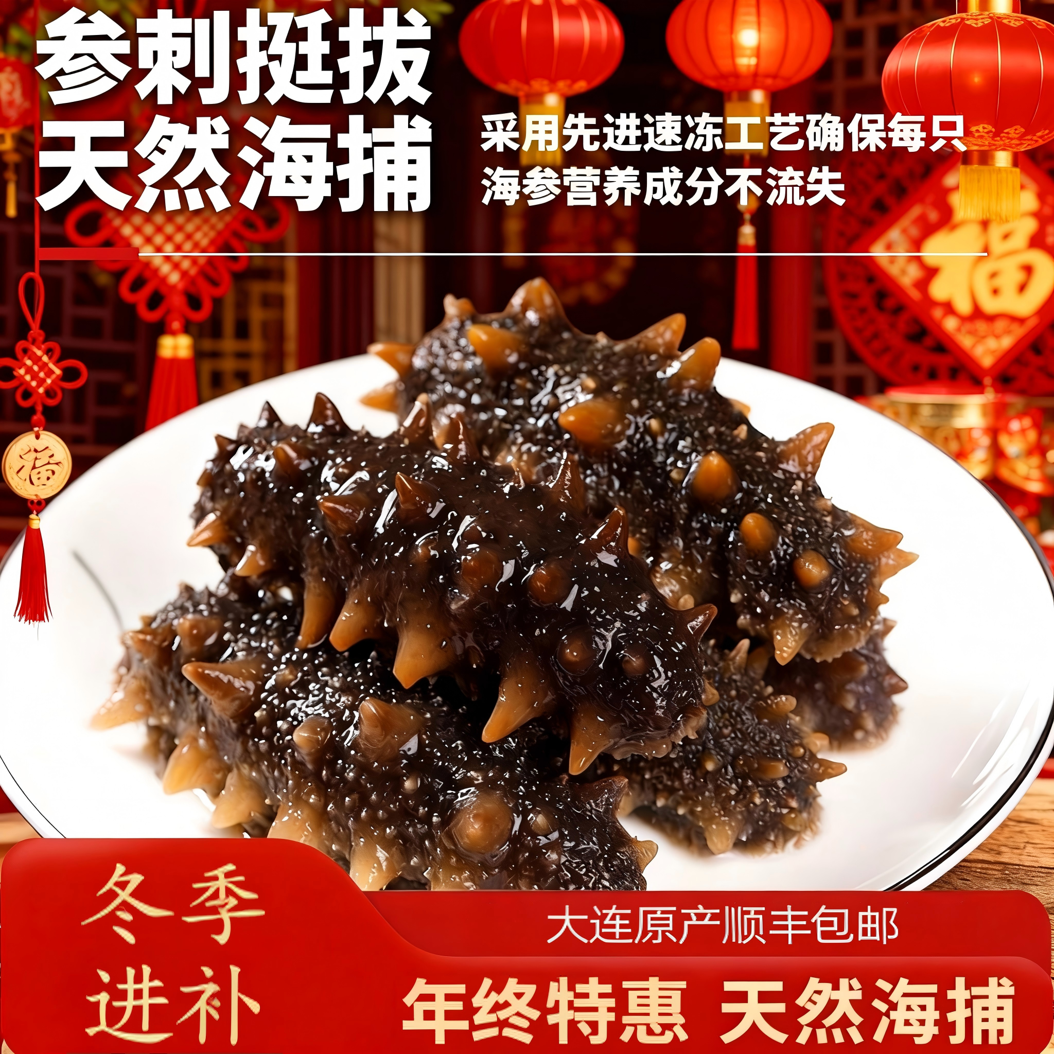 【冬季进补】冬藏进补 海参为尊 九九八十一只帝王参