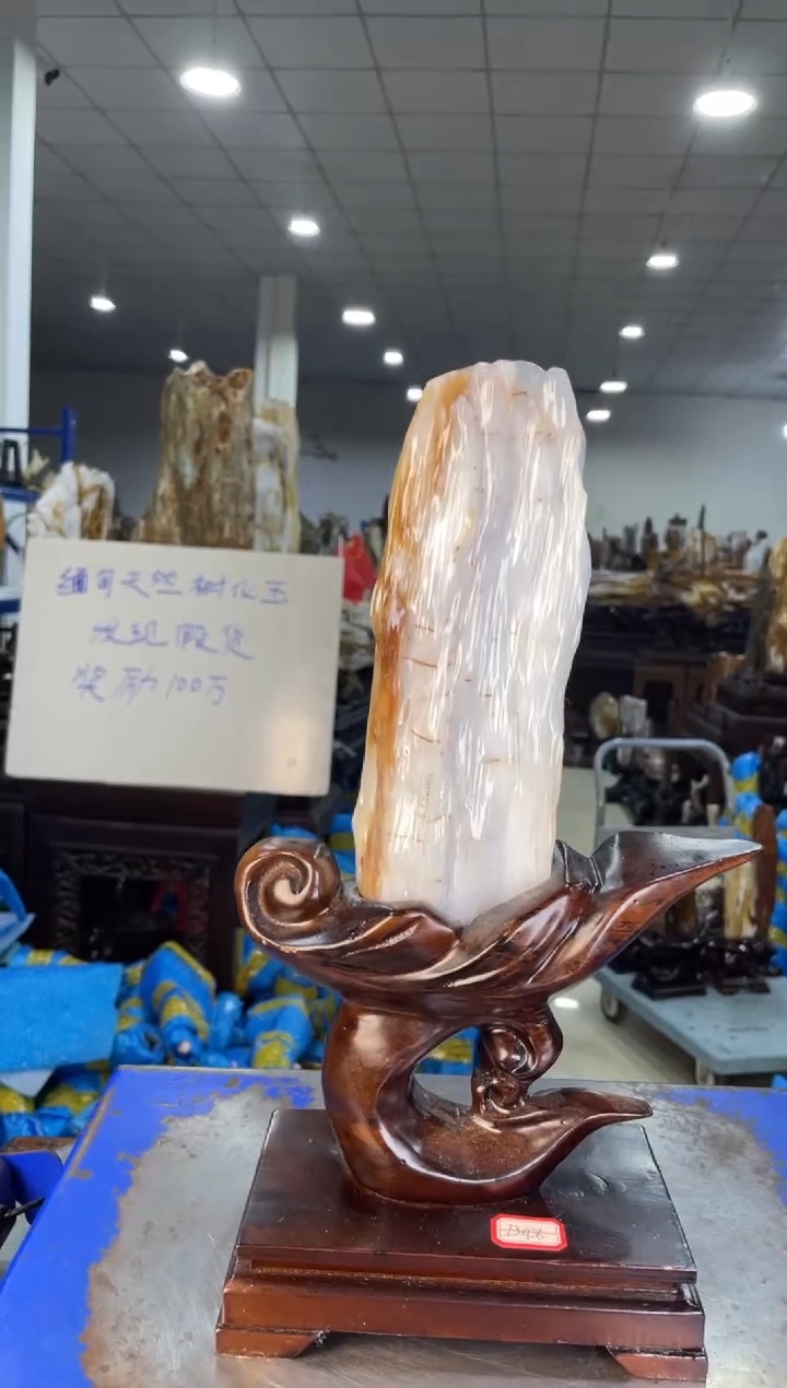 未镶嵌摆件硅化玉52