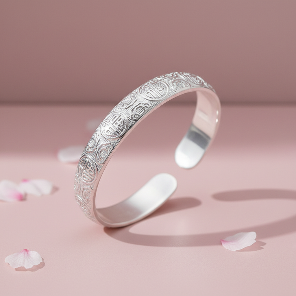 手镯 L-0048 百福心经开口手镯 精美时尚百搭简约时尚饰品