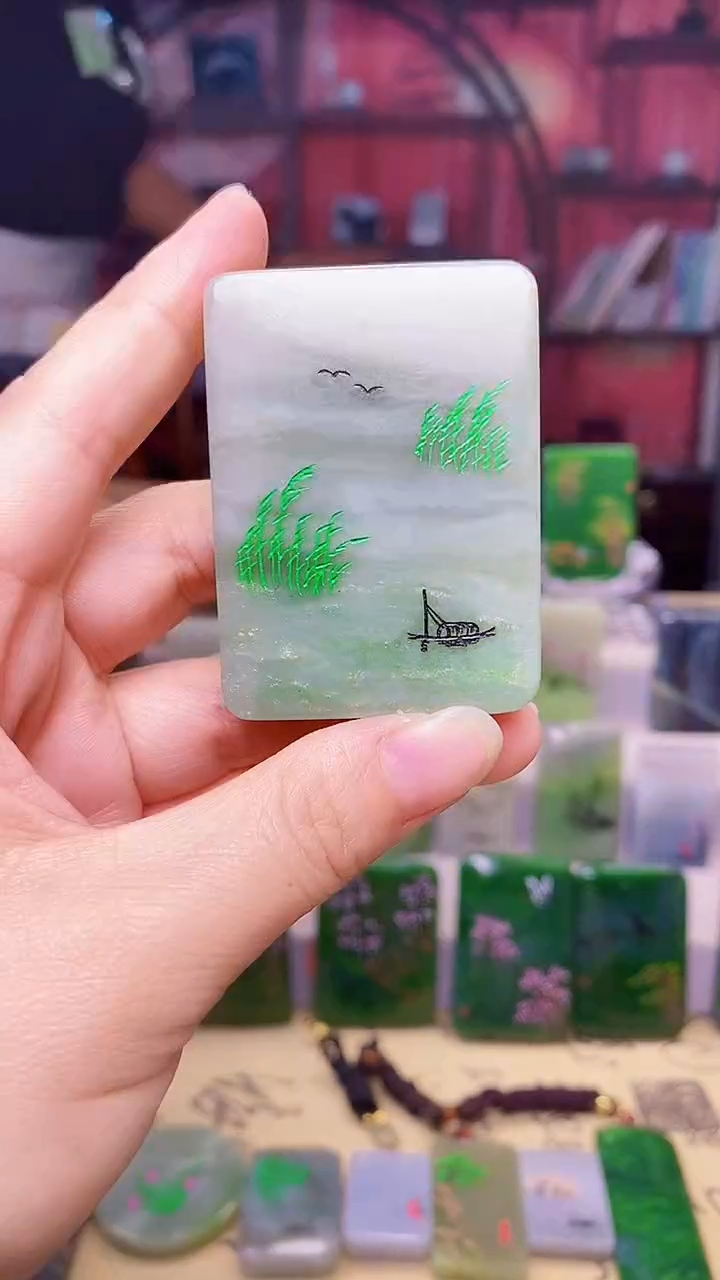 和田玉未镶嵌挂件242