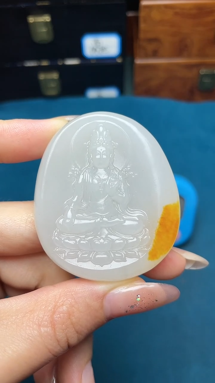 和田玉未镶嵌挂件和田玉