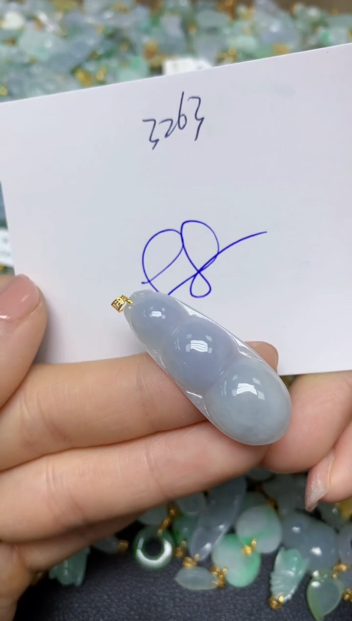 【闪购商品】翡翠挂件18K金镶嵌 天然翡翠A货