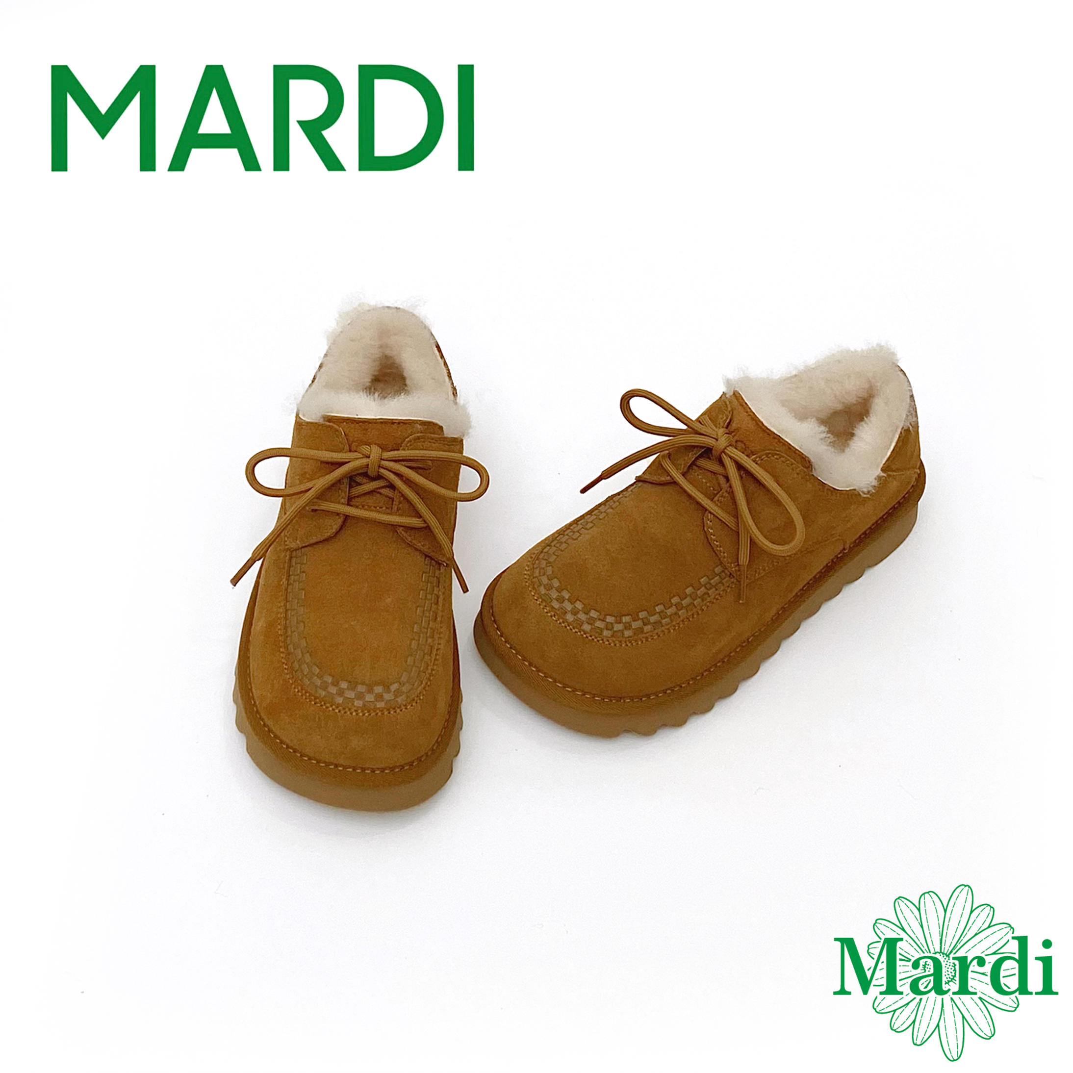 懒人鞋厚底深棕女鞋通勤加厚加绒豆豆鞋冬乐福鞋【金美伶】