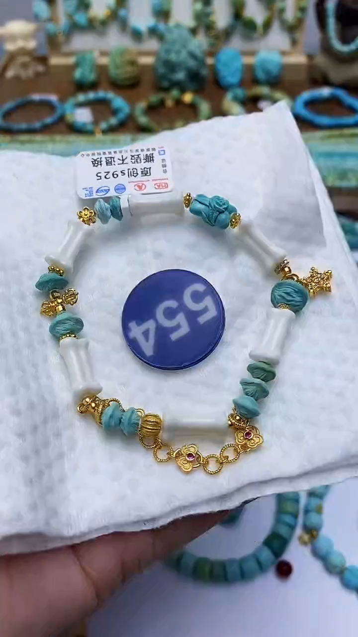 【闪购商品】绿松石手链银S925镶嵌554