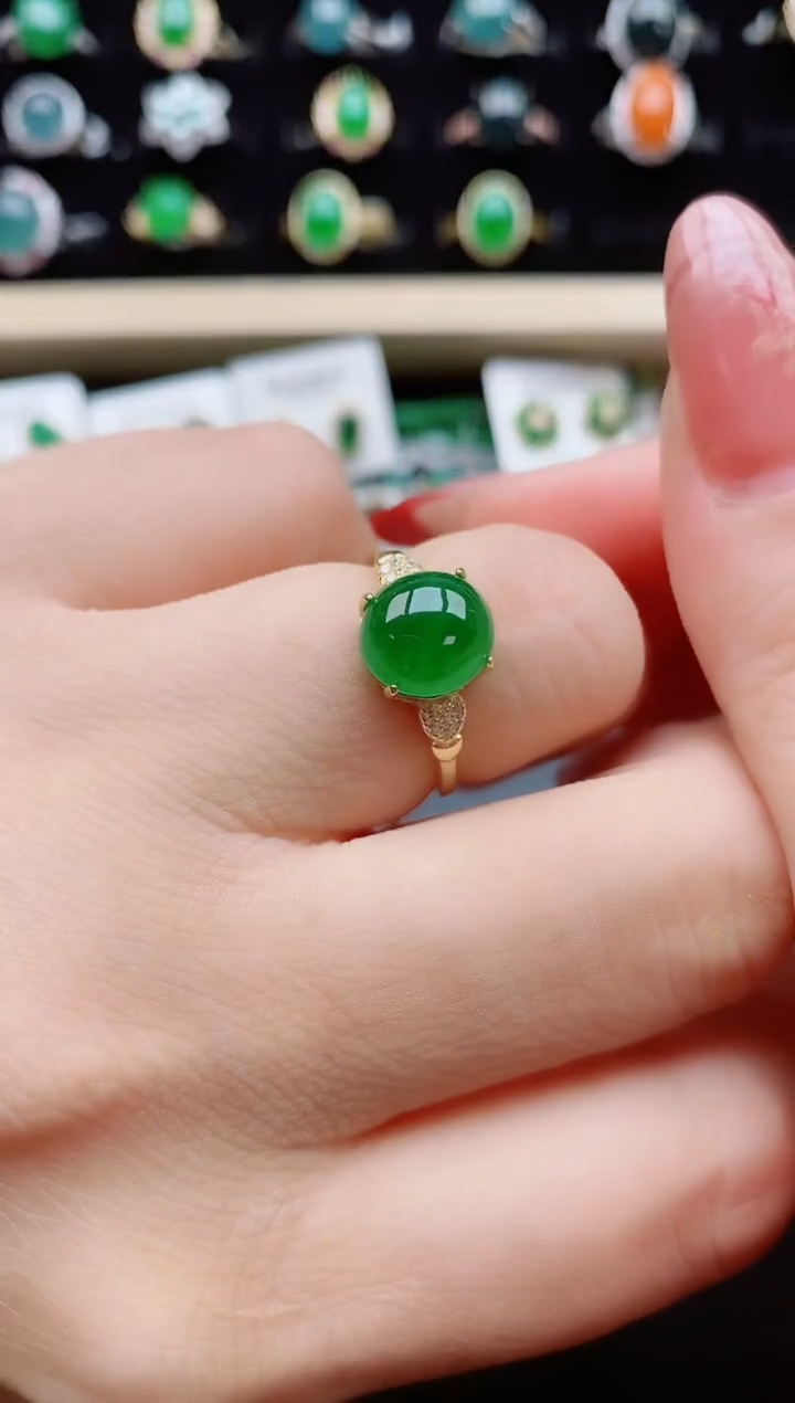 【闪购商品】翡翠戒指银S925镶嵌21321