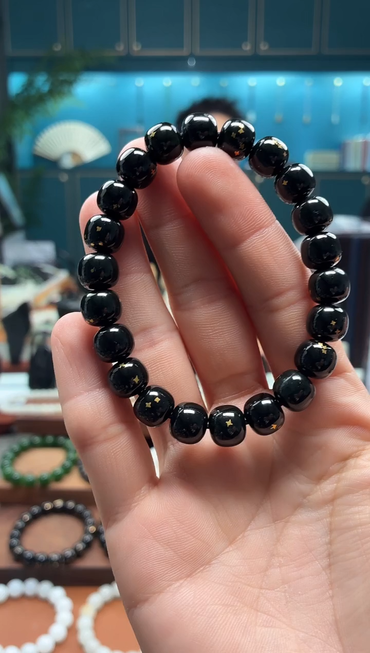 未镶嵌手串和田玉?****瘾黑青9*10