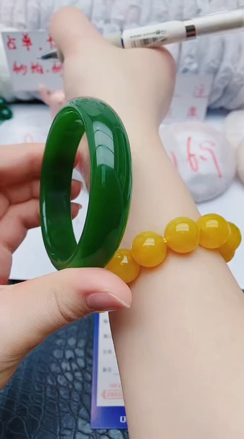 未镶嵌手镯石英质玉z165+59-60