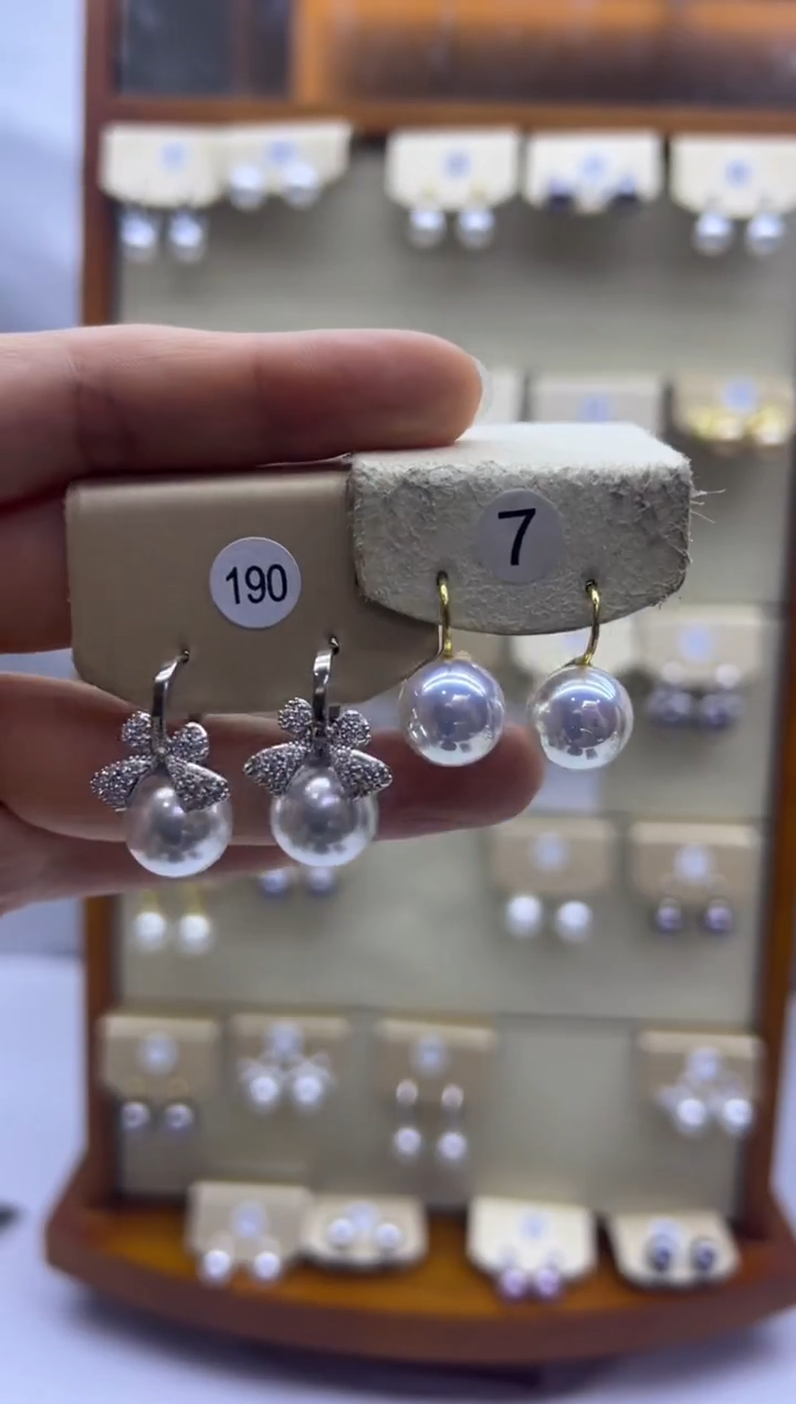 未镶嵌耳饰淡水珍珠7+190