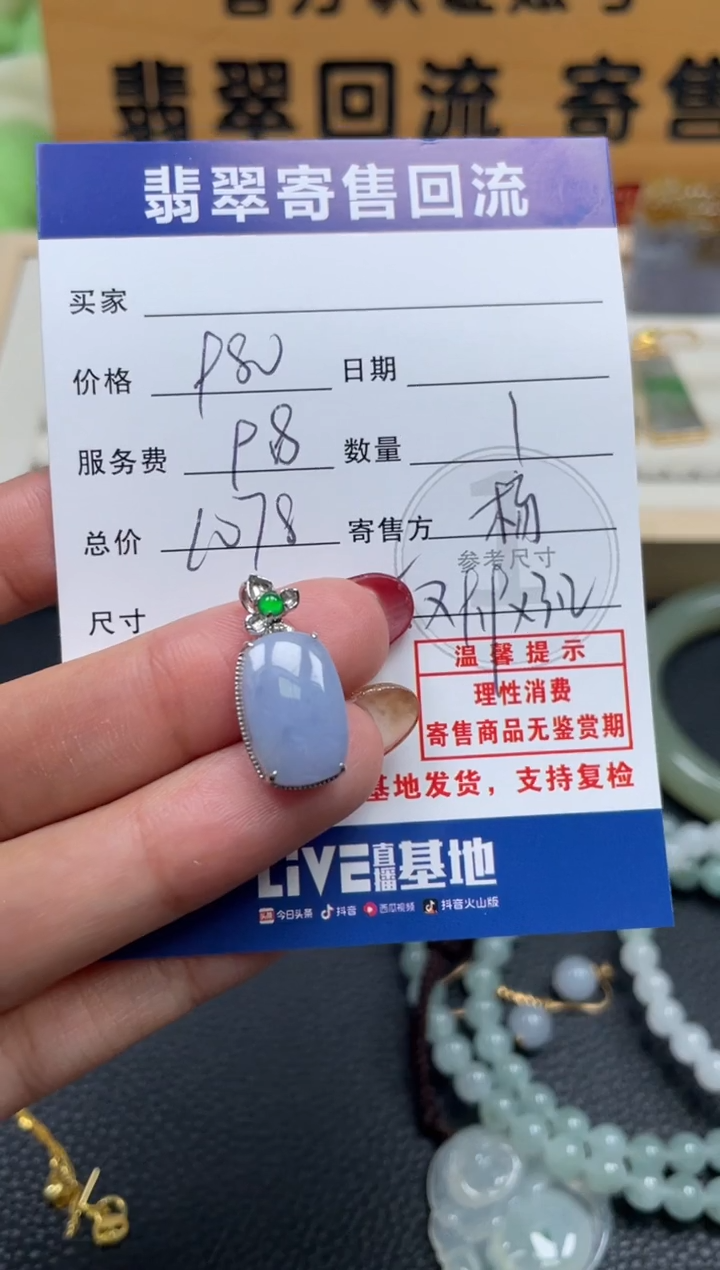 颈饰18K金镶嵌翡翠10152411