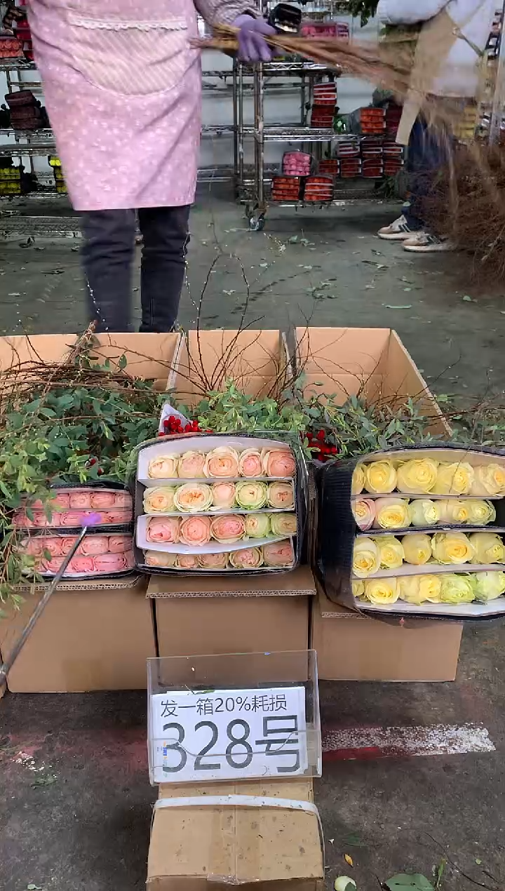 328号♥中通不指定随机颜色含20%耗损发一箱鲜花