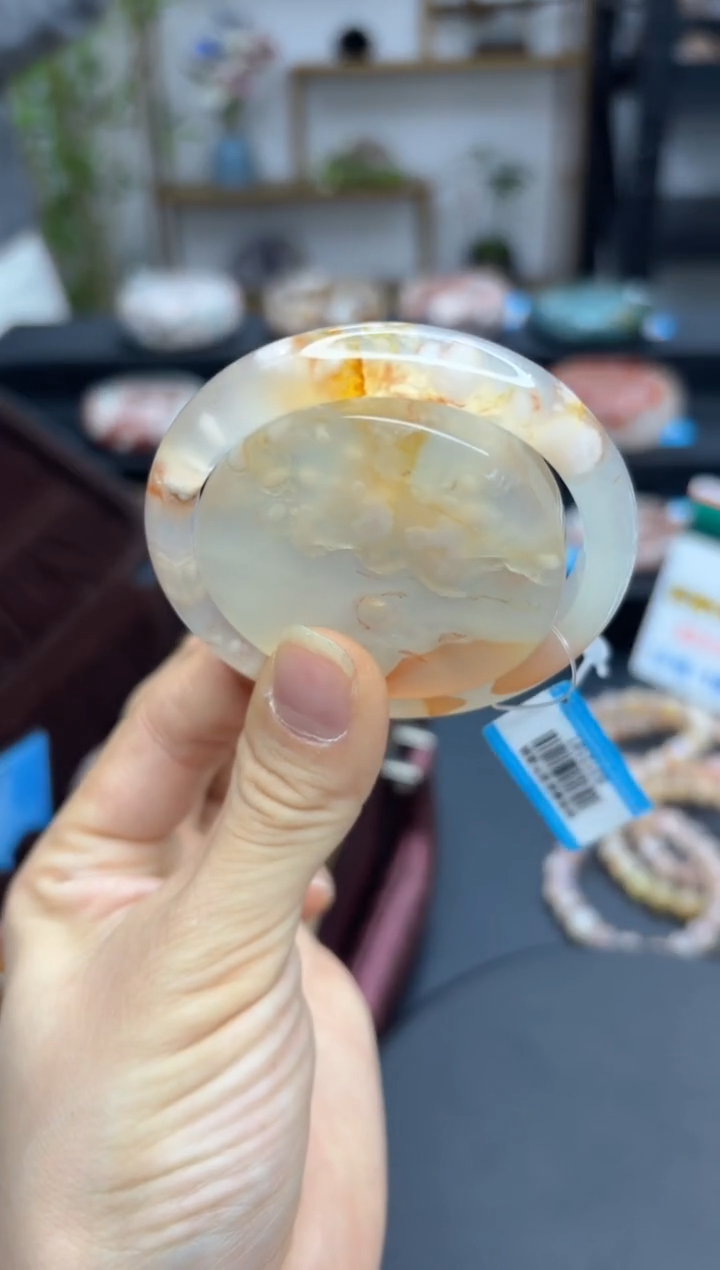 【闪购商品】石英质玉手镯未镶嵌A1349(50圈赠送镯心)