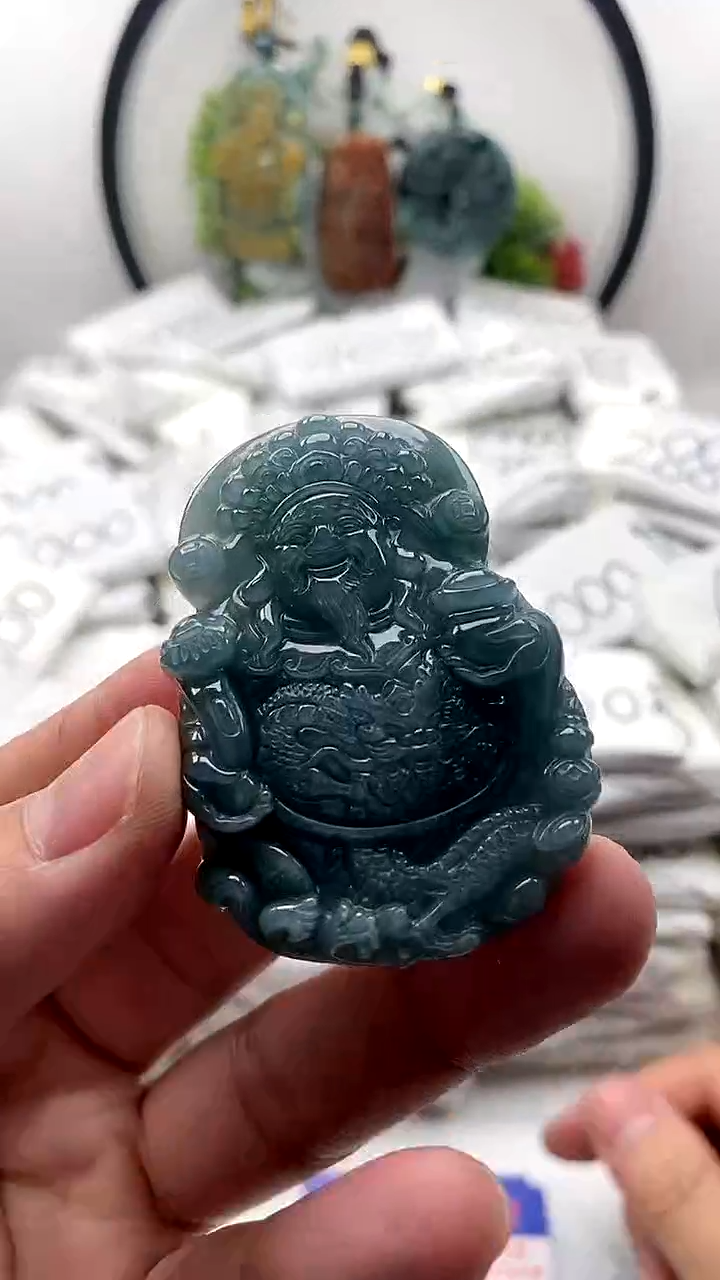 【闪购商品】翡翠颈饰未镶嵌财神【品质一般介意慎拍】