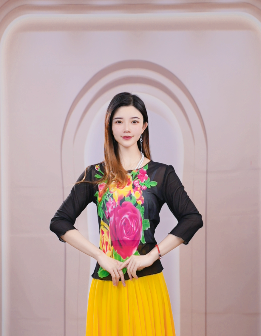 T-18 洋气宽松时尚女士印花民族单层上衣