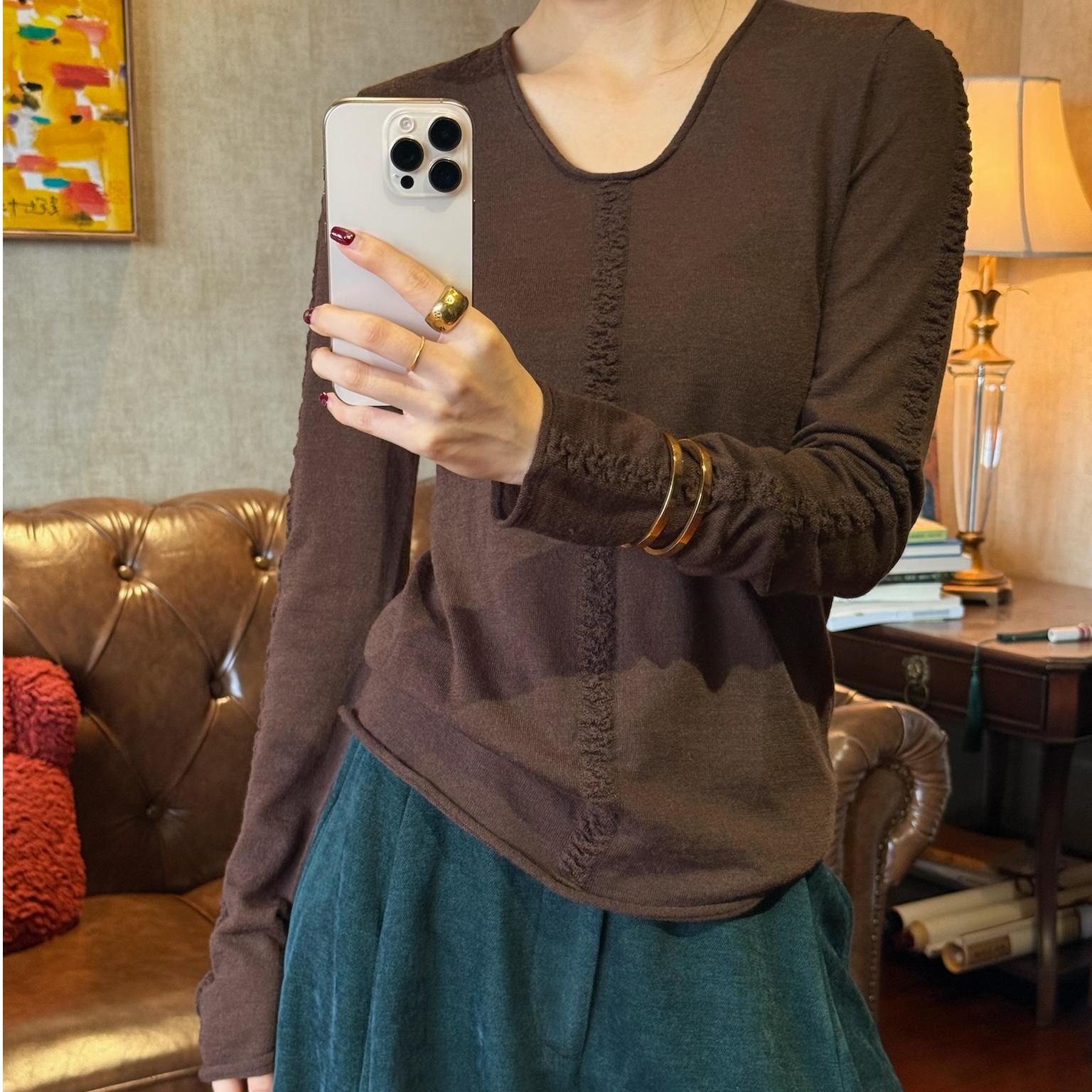 女装毛针织衫显瘦秋季薄款简约风百搭针织常规美丽诺羊毛