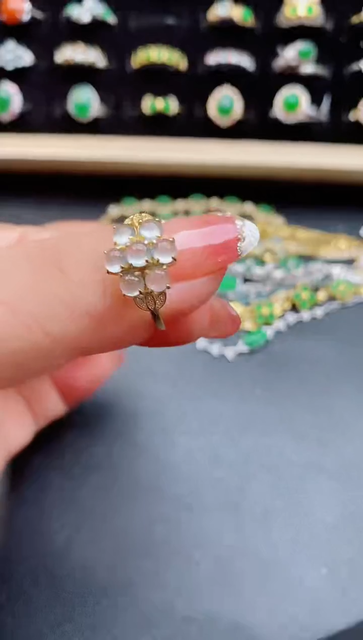 【闪购商品】翡翠戒指银S925镶嵌50800